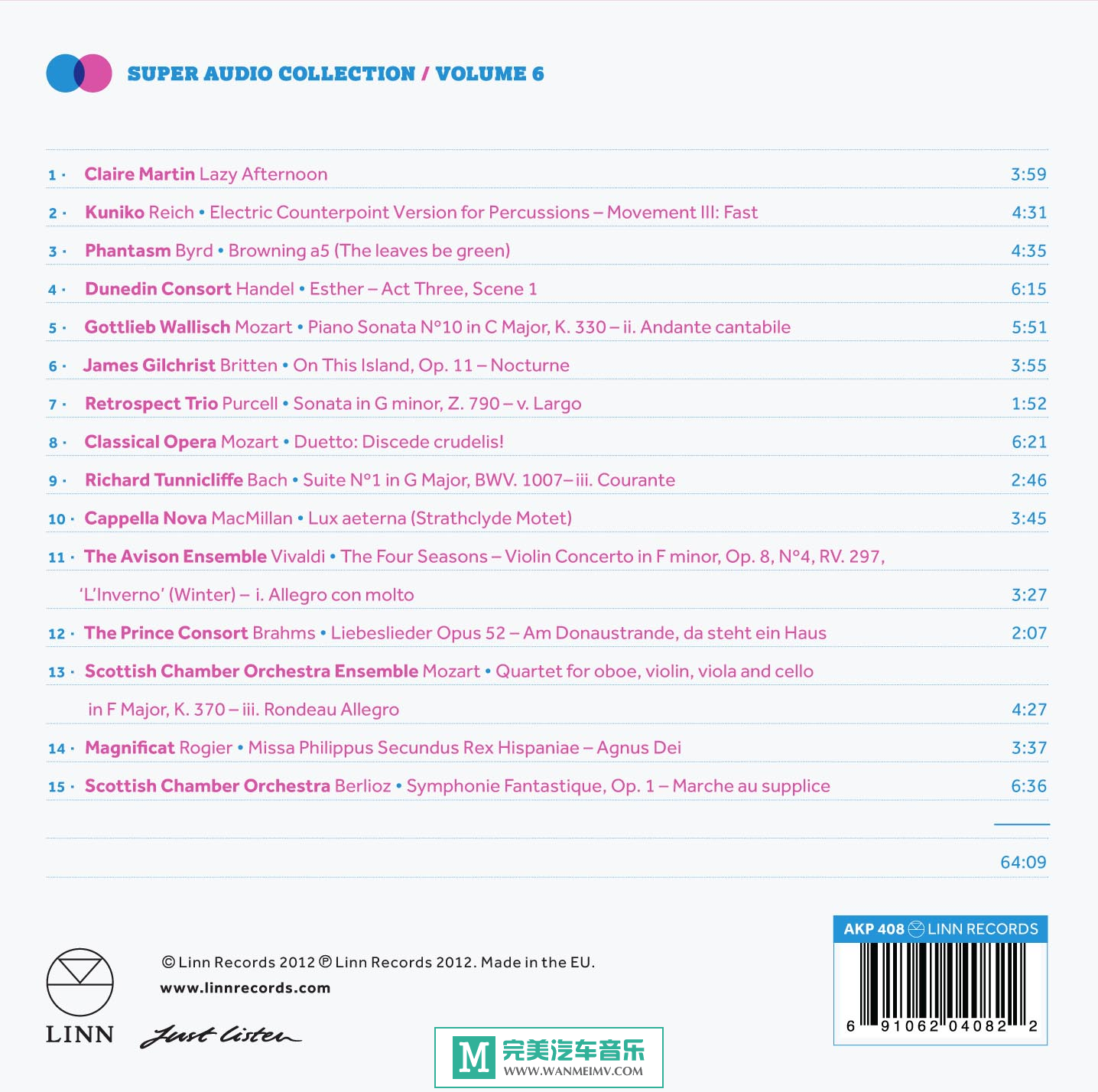 无损音乐 轻音乐-母带资源：The Super Audio Collection Volume 6/24bit/192khz/FLAC/2.41G(1)