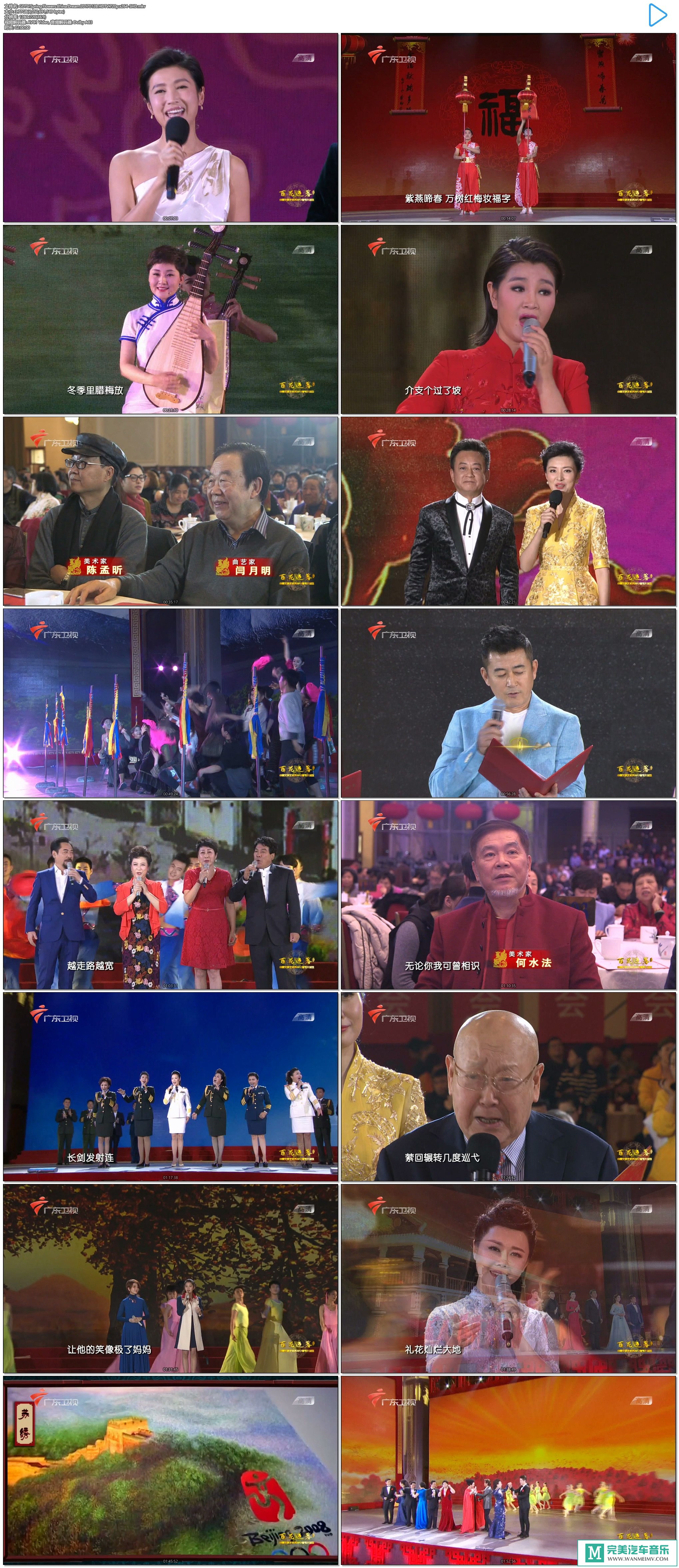 华语高清现场下载-170128 广东卫视 百花迎春联欢晚会【百度/MKV/3.7G】(1)