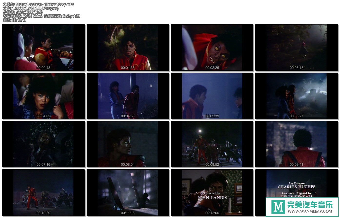 欧美高清现场下载-Michael Jackson - Thriller [百度/MKV/1.78G](1)