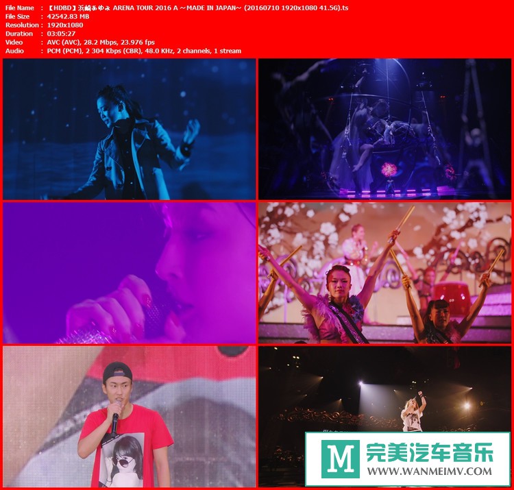 日本高清现场下载-[百度]百度 REMUX 浜崎あゆみ ARENA TOUR 2016 A ～MADE IN JAPAN～[41.5G/TS](1)
