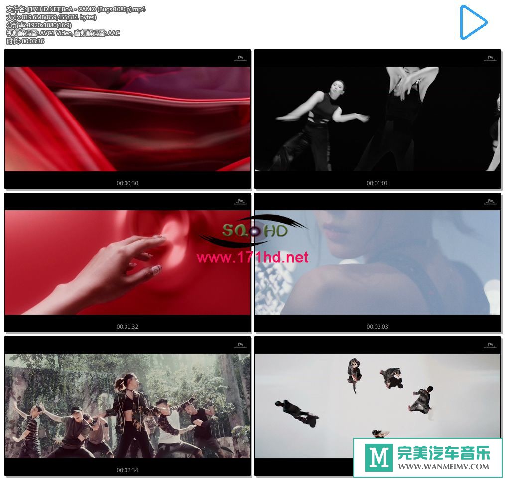 韩国高清MV下载-[百度]BoA - CAMO (Bugs 1080p)[819M/MP4](1)
