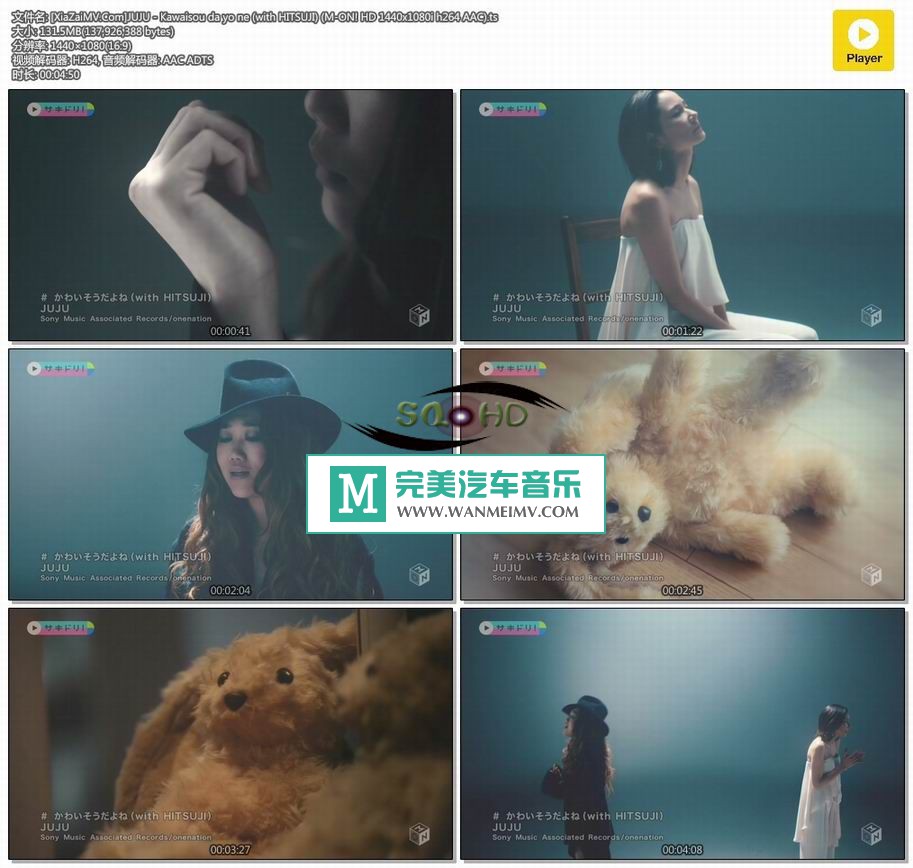 日本高清MV下载-[百度]JUJU - Kawaisou da yo ne (with HITSUJI) [131M/TS](1)
