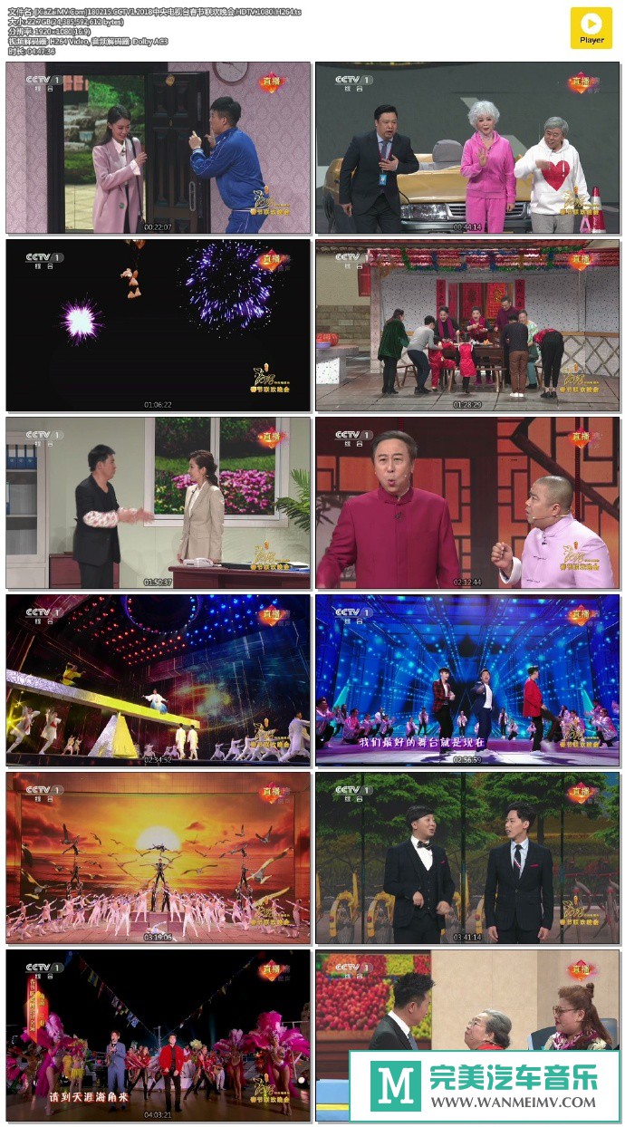 华语高清现场下载-[百度]180215.CCTV1.2018中央电视台春节联欢晚会[22.7G/TS](1)