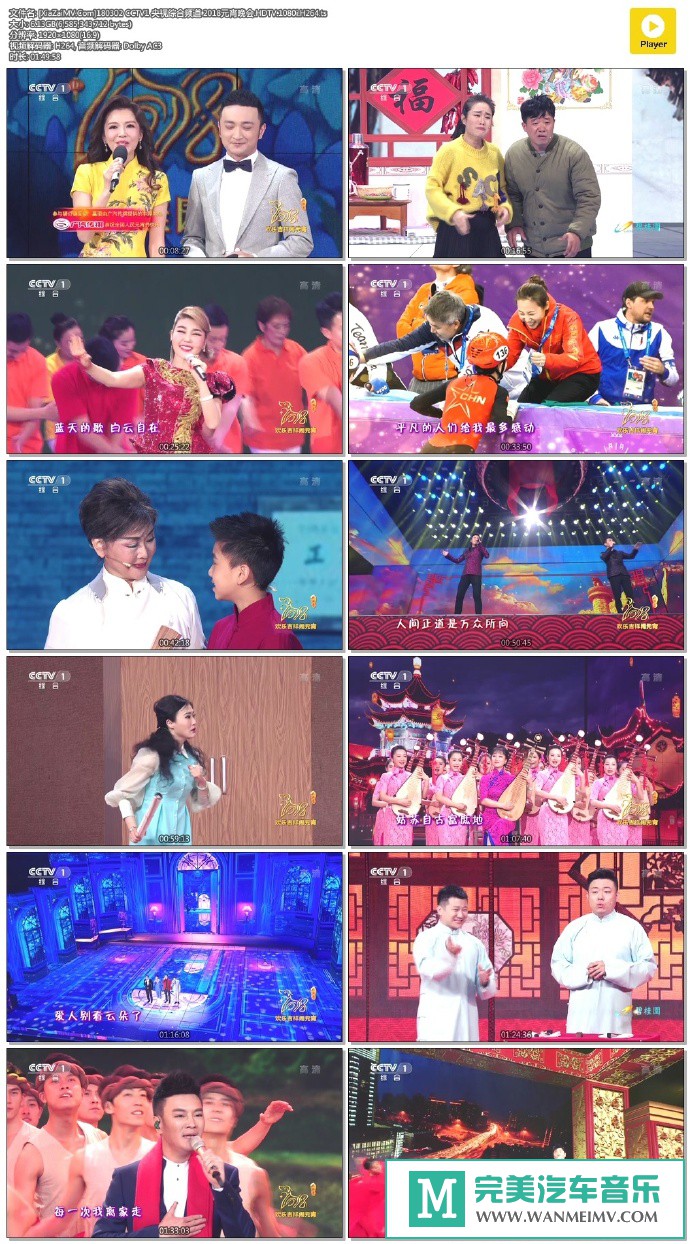 华语高清现场下载-[百度]180302 CCTV1 央视综合频道 2018元宵晚会[6.1G/TS](1)