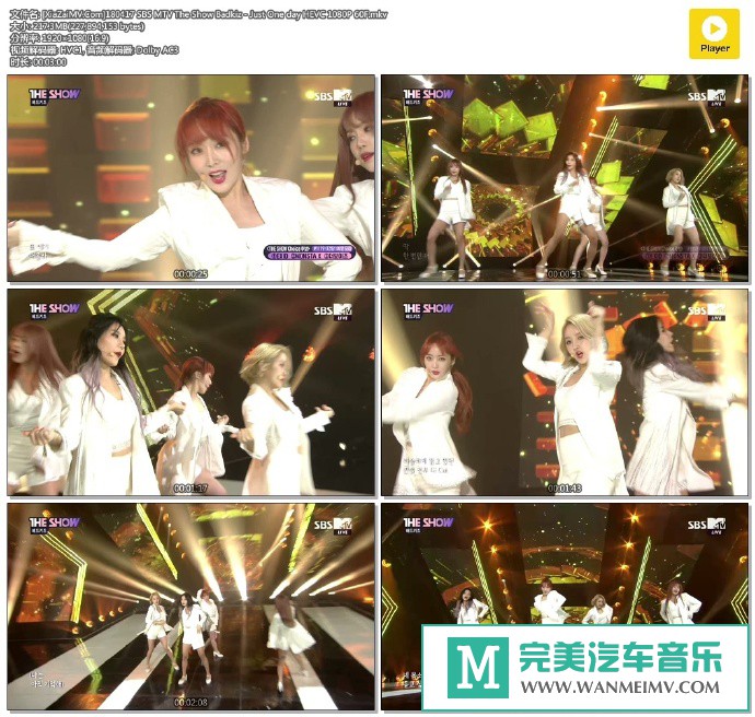 韩国高清现场下载-[百度]180417 Badkiz - Just One day HEVC 1080P 60F[217M/MKV](1)